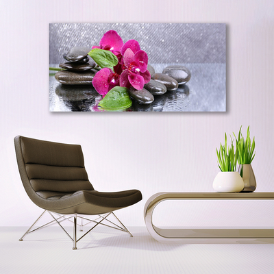 Canvas doek foto Orchid flower art