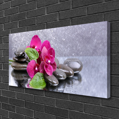 Canvas doek foto Orchid flower art