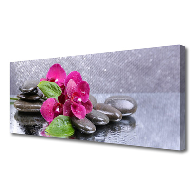 Canvas doek foto Orchid flower art