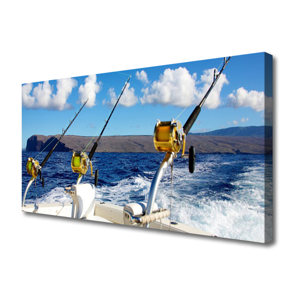 Canvas doek foto Sea fishing landscape