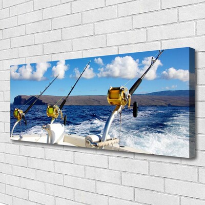 Canvas doek foto Sea fishing landscape