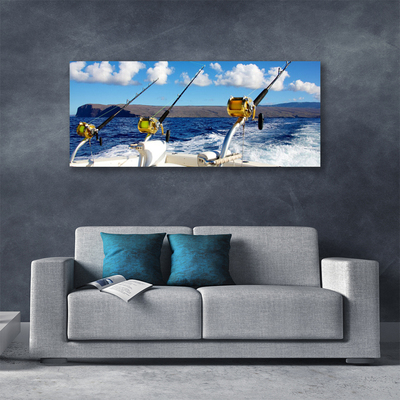 Canvas doek foto Sea fishing landscape