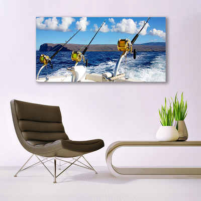 Canvas doek foto Sea fishing landscape