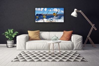 Canvas doek foto Sea fishing landscape