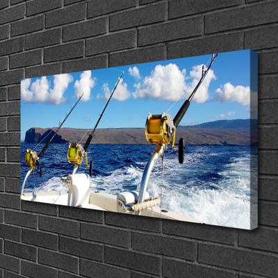 Canvas doek foto Sea fishing landscape