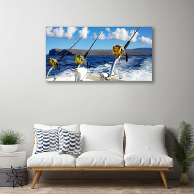 Canvas doek foto Sea fishing landscape