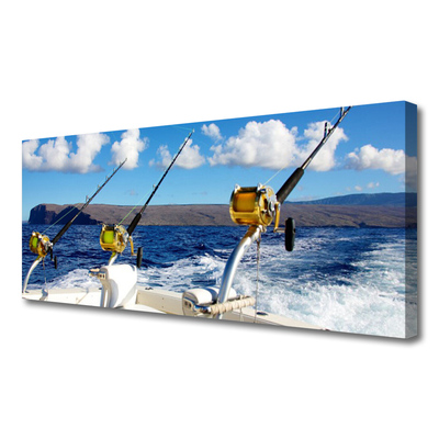 Canvas doek foto Sea fishing landscape