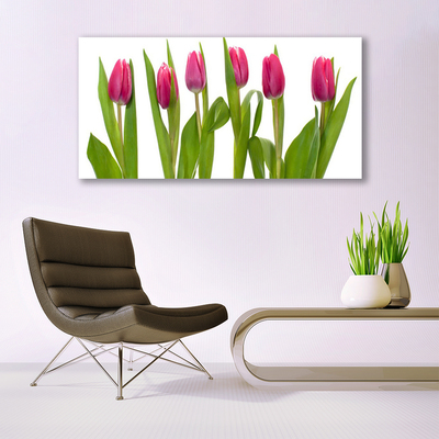 Canvas doek foto Tulpen bloemen plant