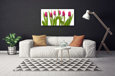 Canvas doek foto Tulpen bloemen plant