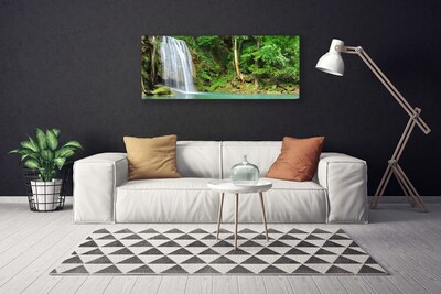 Canvas doek foto Boswaterval nature