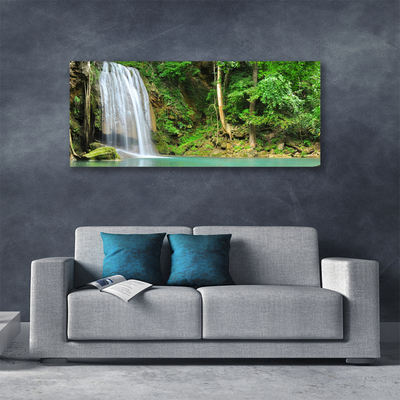 Canvas doek foto Boswaterval nature