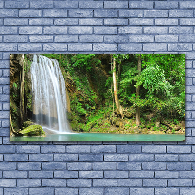 Canvas doek foto Boswaterval nature