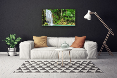 Canvas doek foto Boswaterval nature