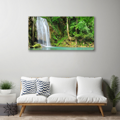 Canvas doek foto Boswaterval nature