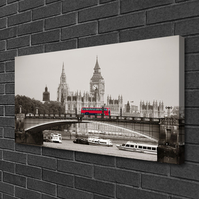 Canvas doek foto London bridge, de big ben