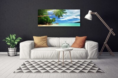 Canvas doek foto Palm beach overzees landschap