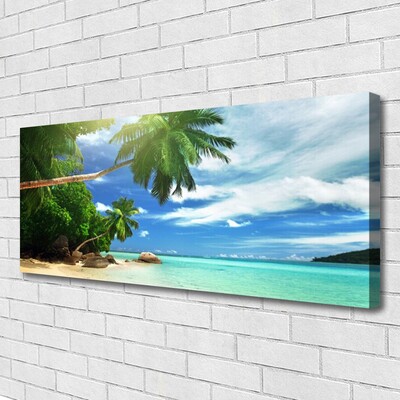 Canvas doek foto Palm beach overzees landschap