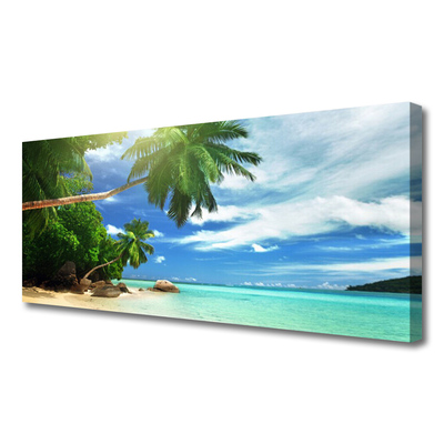 Canvas doek foto Palm beach overzees landschap