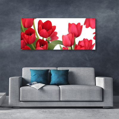 Canvas doek foto Tulpen bloemen plant