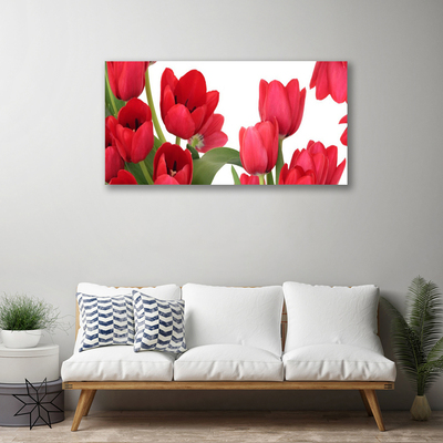 Canvas doek foto Tulpen bloemen plant