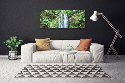 Canvas doek foto Waterval trees nature