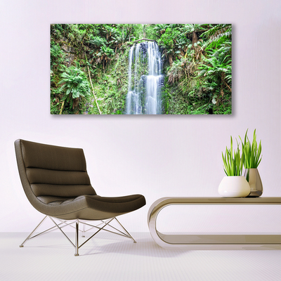 Canvas doek foto Waterval trees nature