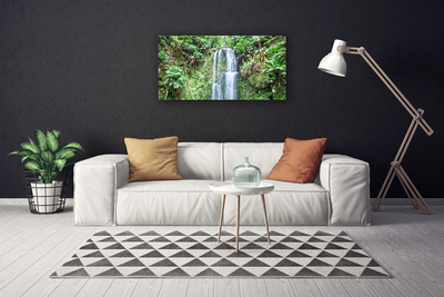 Canvas doek foto Waterval trees nature