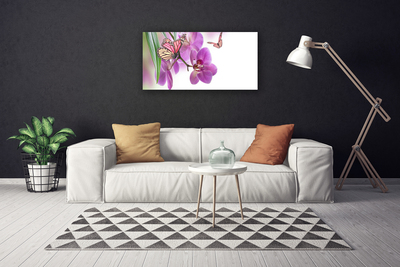 Canvas doek foto Butterflies bloemen nature