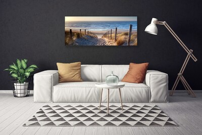 Canvas doek foto Weg van het strand landschap