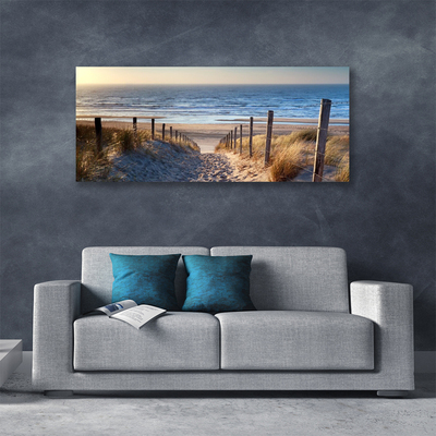 Canvas doek foto Weg van het strand landschap