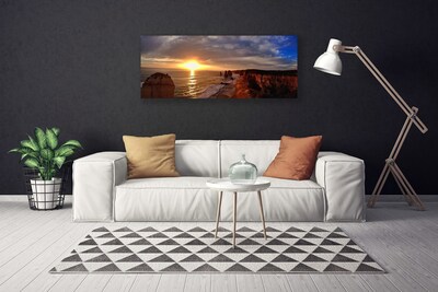 Canvas doek foto Sea sun landschap