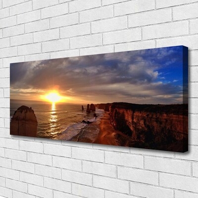 Canvas doek foto Sea sun landschap