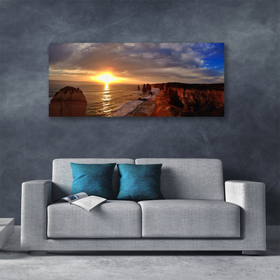 Canvas doek foto Sea sun landschap