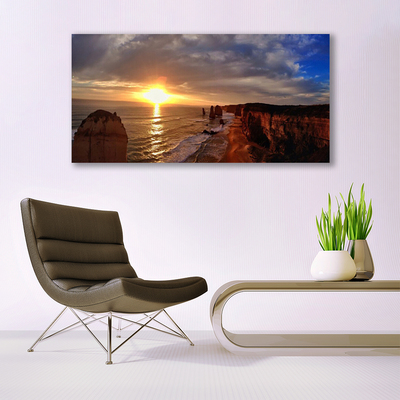 Canvas doek foto Sea sun landschap