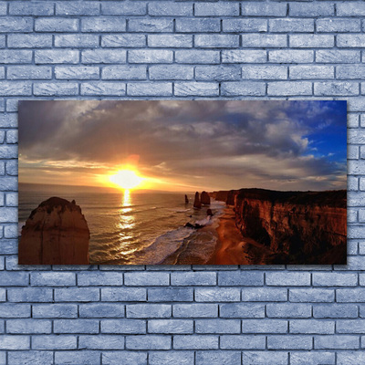 Canvas doek foto Sea sun landschap