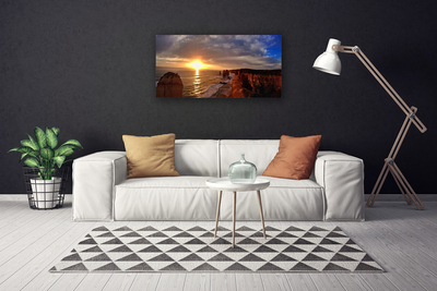 Canvas doek foto Sea sun landschap