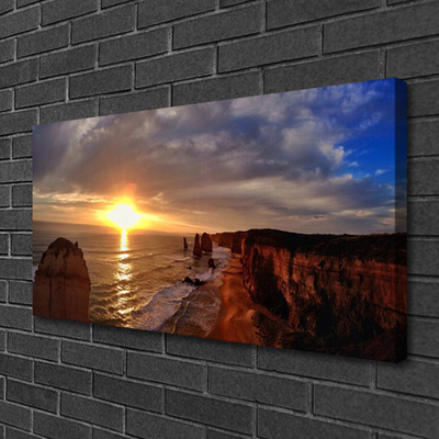 Canvas doek foto Sea sun landschap