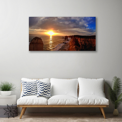 Canvas doek foto Sea sun landschap