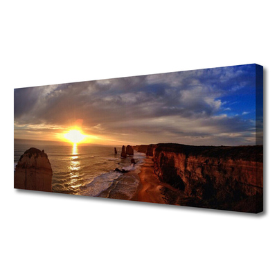 Canvas doek foto Sea sun landschap