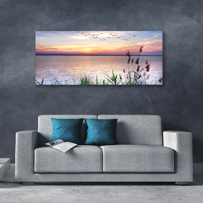 Canvas doek foto Strap sea landschap van de hemel