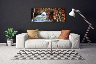 Canvas doek foto Boswaterval nature