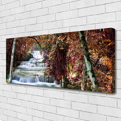 Canvas doek foto Boswaterval nature