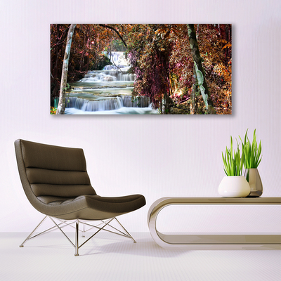 Canvas doek foto Boswaterval nature