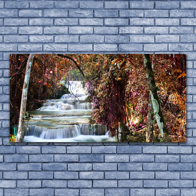 Canvas doek foto Boswaterval nature