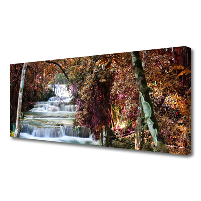 Canvas doek foto Boswaterval nature