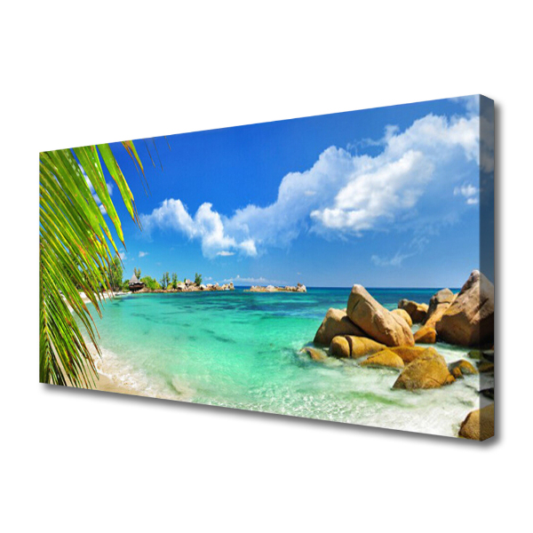 Canvas doek foto Sea rock landscape