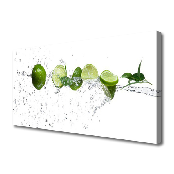 Canvas doek foto Lime water kitchen