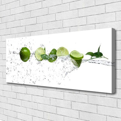 Canvas doek foto Lime water kitchen