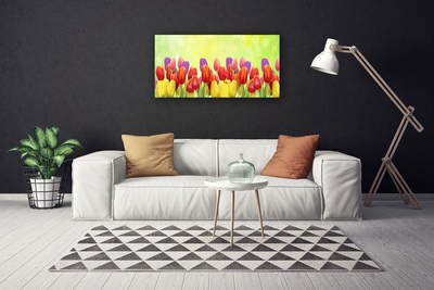 Canvas doek foto Tulpen bloemen plant