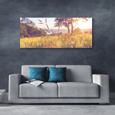 Canvas doek foto Grass tree weide natuur